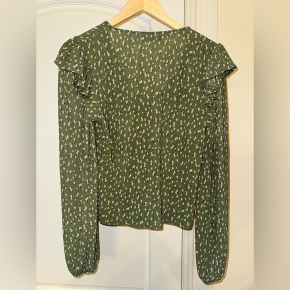 Mango Ruffles Printed Blouse - Picture 6 of 6